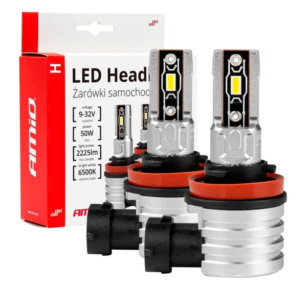 Pærer led 2 stk H8/H9/H11/ serie 9-32V