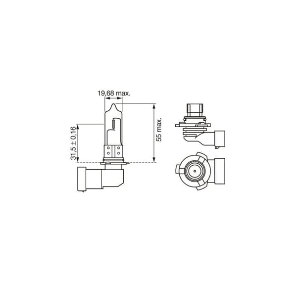Bosch HB3 12V 60W Pure Light karton 1stk
