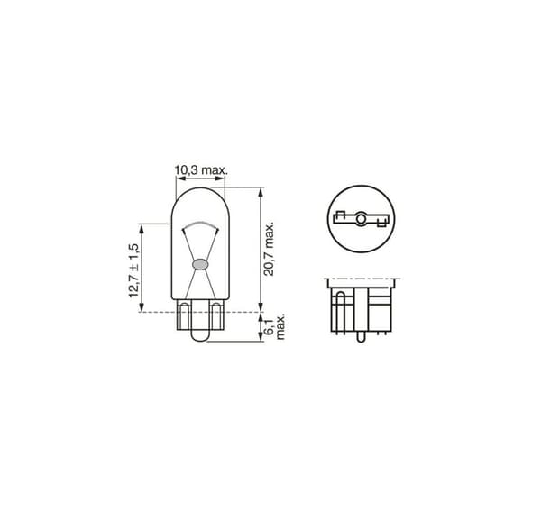 Bosch W5W 12V 5W Xenon Blå 2stk