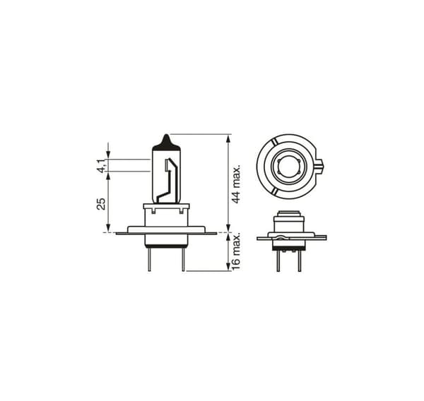 Bosch H7 12V 55W läpipainopakkaus 1kpl