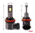 Miniatyrbilde 3 av 5: LED 2 stk H8/H9/H11/H16 6500K maks 44W