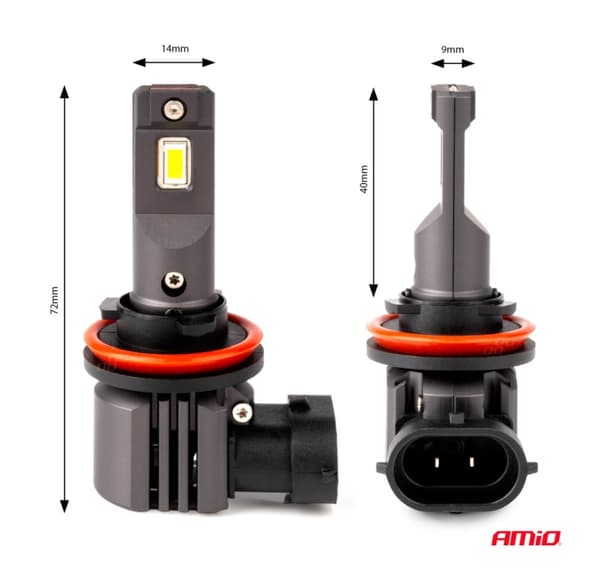 LED 2 stk H8/H9/H11/H16 6500K maks 44W
