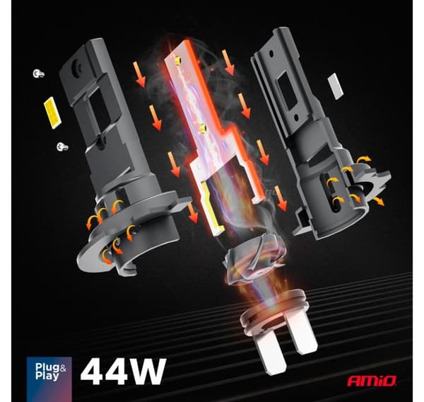 LED Aviator H7/H8 6500K 44W 2stk 12V