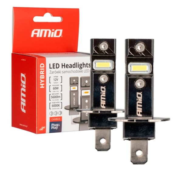 Led 2stk H3 6000K 5600lm 12V 60W