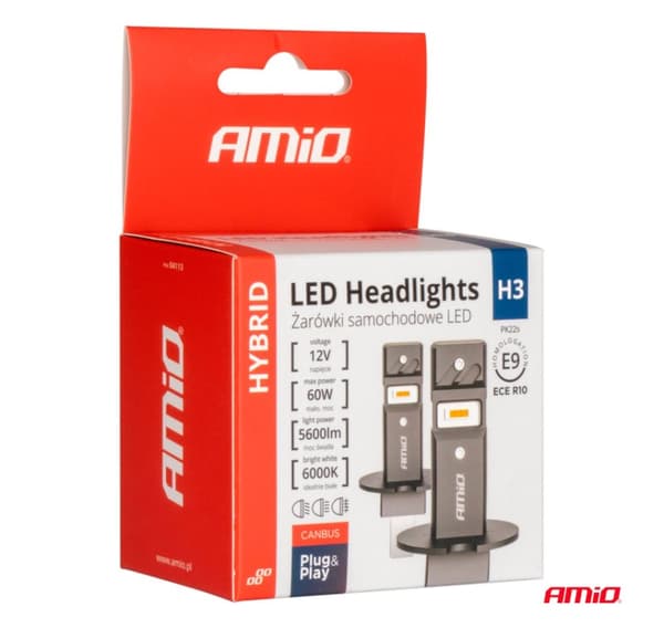 Led 2stk H3 6000K 5600lm 12V 60W