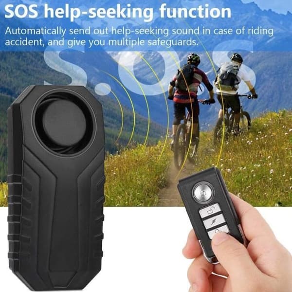 Stöldskyddslarm, trådlös cykellarm IP55 Vattentät Dammtät Säkerhet Fjärrkontrolllås Rörelsesensor