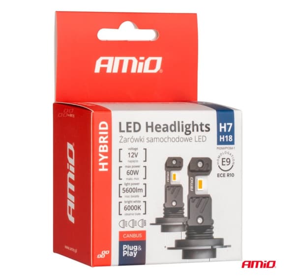 Led H7 2st H7 H18 6000K 5600lm 12V 60W