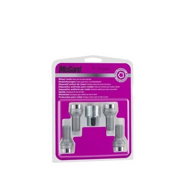 4 st MCGARD 28017SU stöldskyddsskruvar - M14 x 1,5 gänga - R14 säte - Ø17 x L45 mm