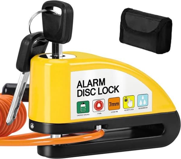 Block Disque Motor Alarm 110db Motorcykel - motorlarm - Högsäkerhetsdiskblock med 1.5m Påminnelsekabel