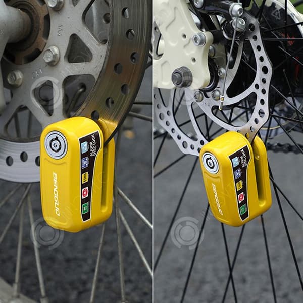 INN Blocker för skivbroms i aluminiumlegering 110DB 8x6,3x3,5cm vattentät för motorcyklar och cyklar motorcykel lås godkänd SRA motorcykel skivbromsb