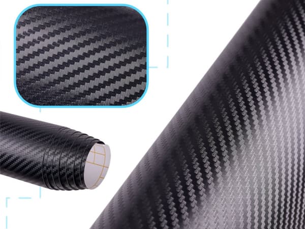 3D carbonfolierulle, sort, 1,27x28 m