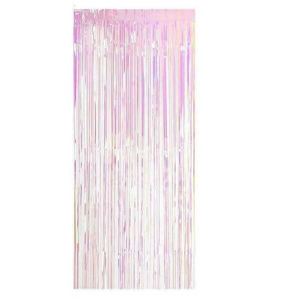 TRIXES Iridescent fransgardin - Festdekoration - Bröllop - Temakombination sjöjungfru och enhörning - 2 meter
