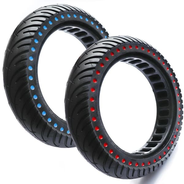 Color Dot Punkteringsfri Dæk 8,5" Xiaomi Scooter Rød