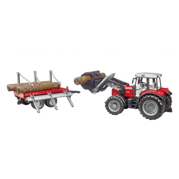 Pojazd Traktor Massey Ferguson z przyczepą