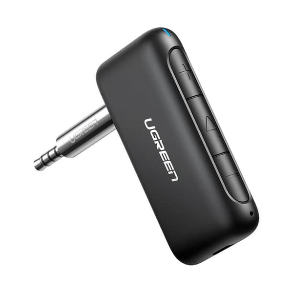 ADAPTOR Bluetooth Jack 3.5 Ugreen, "CM276" acumulator inclus, microfon inclus, convertor audio wireless, versiune bluetooth 5.0, negru "70303" (timbru