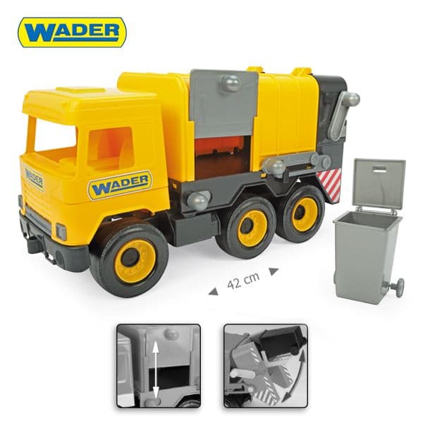 Śmieciarka żółta 42 cm Middle Truck w kartonie