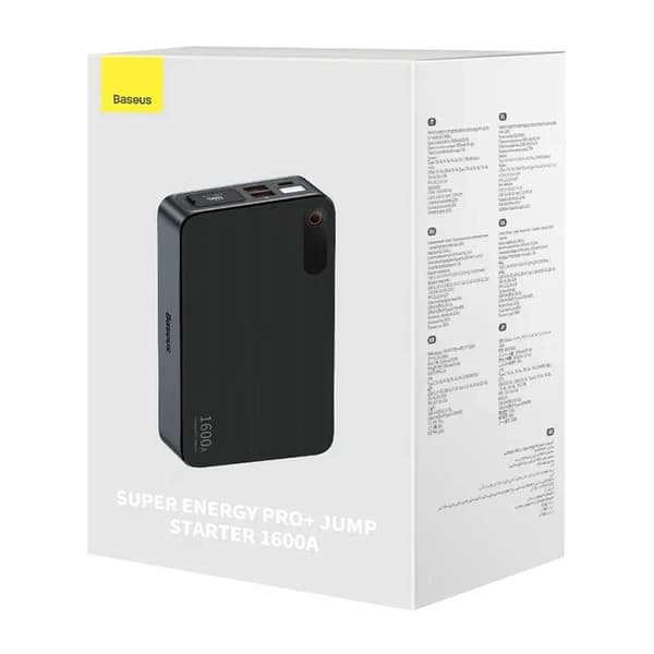 STARTER auto Baseus Super Energy Pro, pentru pornire / incarcare auto 16000mAh 5V/6A, 1600A, USB Type-C, negru "CGNL070001" (timbru verde 0.8 lei) - 6