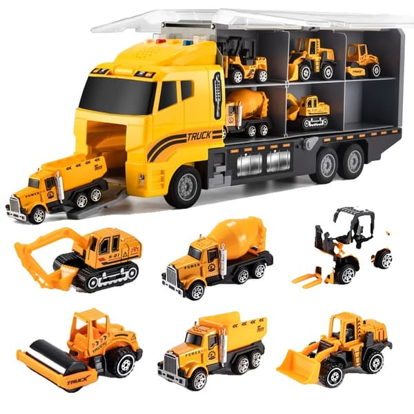 Rakennusajoneuvoleluasetelma, sisältää mini-kuorma-autoja, täydellinen 4-12-vuotiaille,MG3003