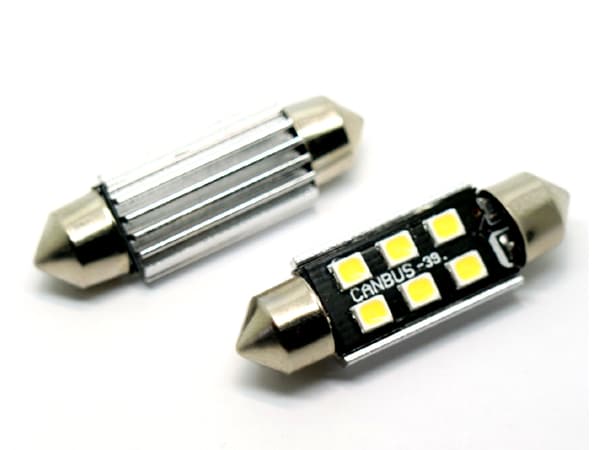 Canbus C5W 39mm spollampa Led 6000K 2-pack 12v festoon