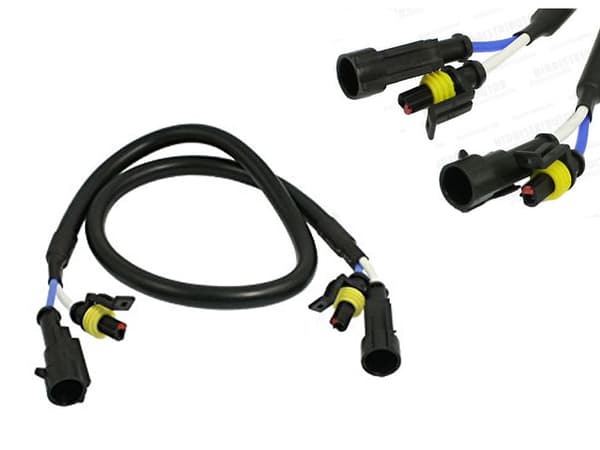 Xenon förlängningskablar 50cm med AMP kontakter 1-pack