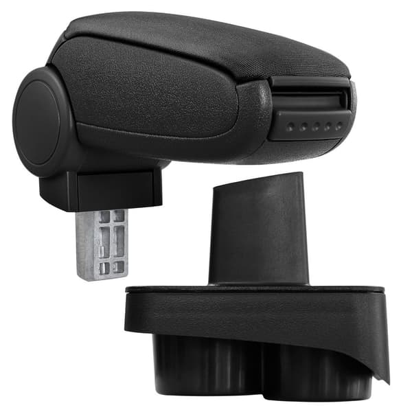 [pro.tec]® Armlæn til Volkswagen Polo 9N / 9N2 / 9N3 - tekstil - sort