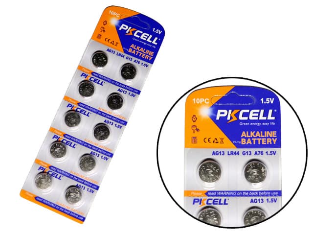 10-pack AG13 LR44 303 357 A76 LR1154 SR44 GP76A Batteri