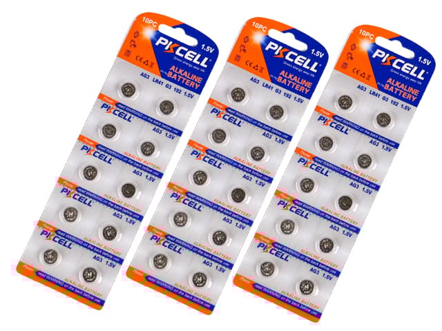30-pack AG3 SR41W 384 392 LR41 SR41SW SR41 V392 GP392 batteri