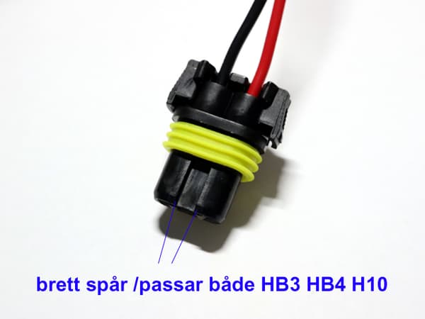 HB3 HB4 H10  xenon / led / halogen kontakter sockel fattning