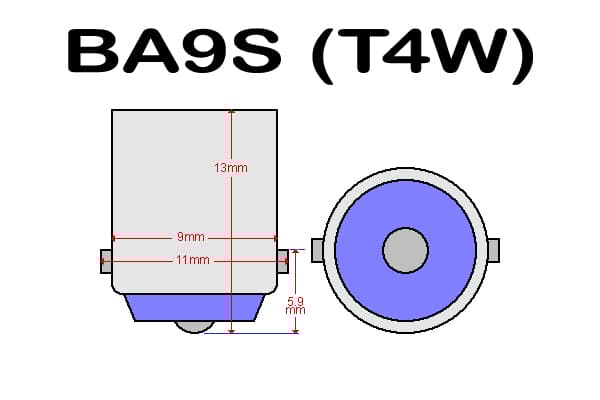BA9S 10-pack 6000k Led med 5st SMD5050 chip T4W styling
