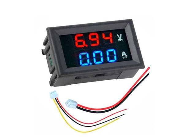 Voltmätare + Amperemätare 0-33V + 0-10A DC Digital lcd display