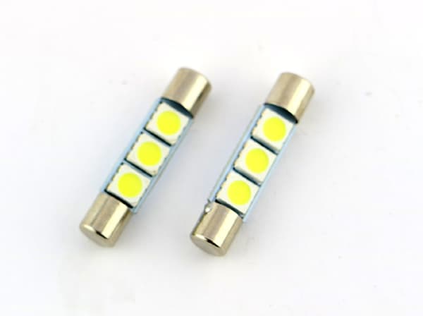 C5W  28mm Led 6000K spollampa smal modell 2-pack