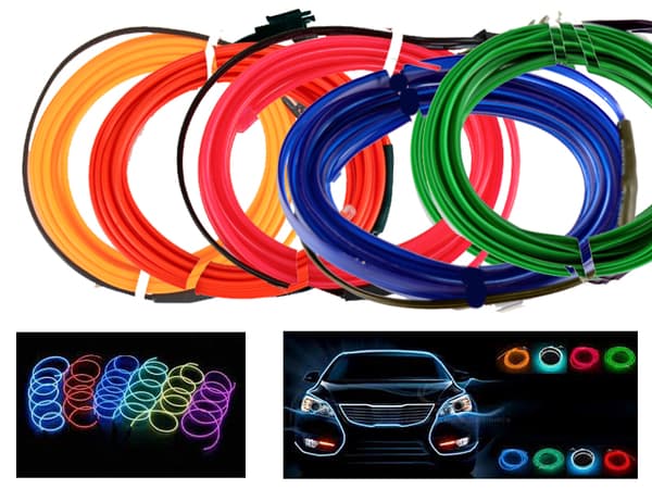 Glowstrip 300cm med glödande effekt styling som neon / EL-wire