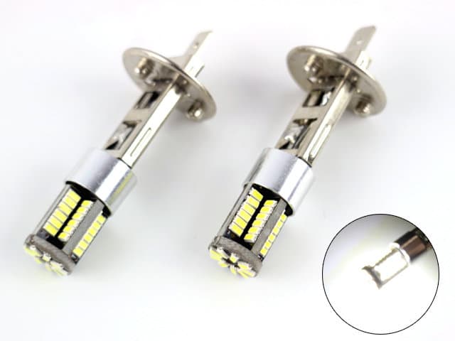 H1 Dimljus led 6000K med 57st 3014smd chip 2-pack Superpris !!