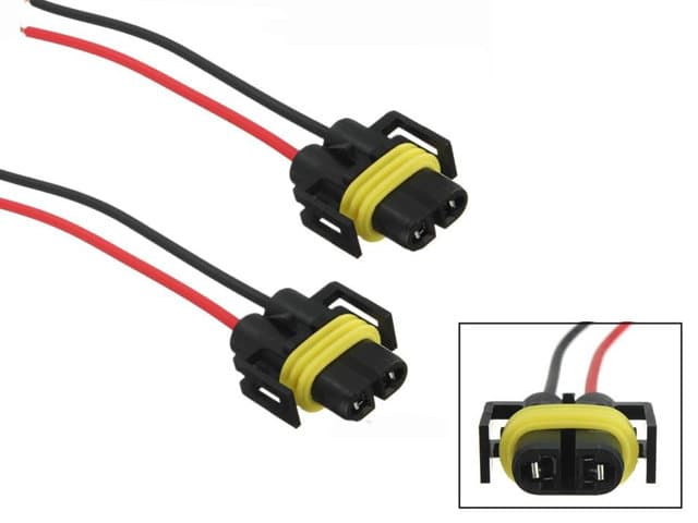 H8 H11 (H9) xenon / led / halogen kontakter sockel 2-pack