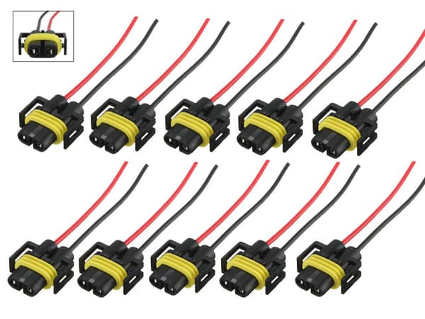 H8 H11  xenon / led / halogen kontakter sockel fattning 10-pack