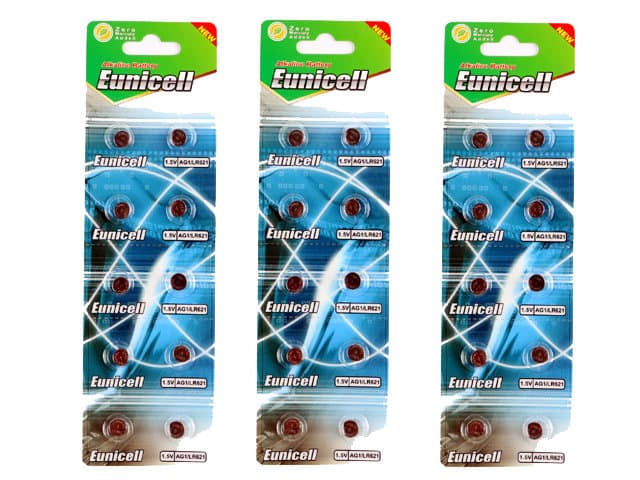 30-pack AG1 364 363 sr621sw sr60 v364 d364 sr621w LR60 batteri