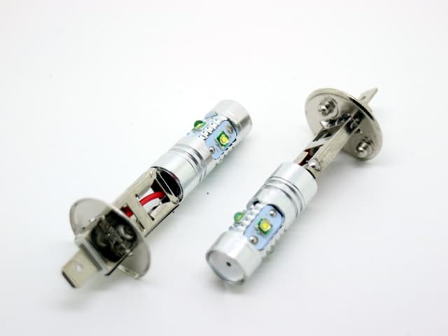 H1 Dimljus 5x5w led 6000K 250 lumen + projektorlins 2-pack