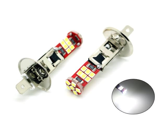 H1 Dimljus led 6000K med 18st 2835smd chip 2-pack Superpris !!