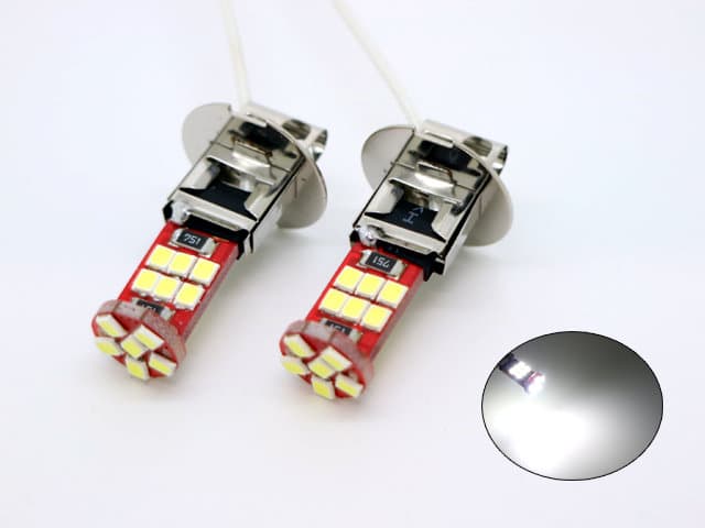 H3 Dimljus led 6000K med 18st 2835smd chip 2-pack Superpris !!