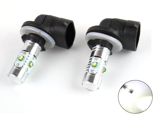 H27 881 260 lumen dimljus ledlampor 2-pack 12v led