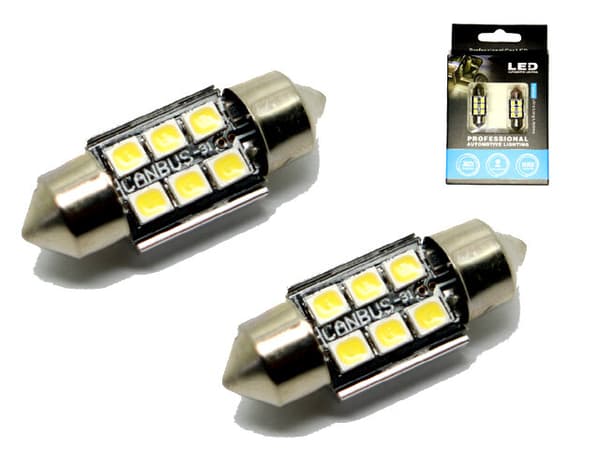 Canbus C5W 31mm spollampa Led 6000K 2-pack 12v festoon