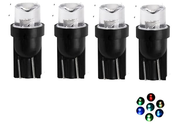 T10 w5w 4-pack Led lampor med 1st Flux-led chip 12v DC