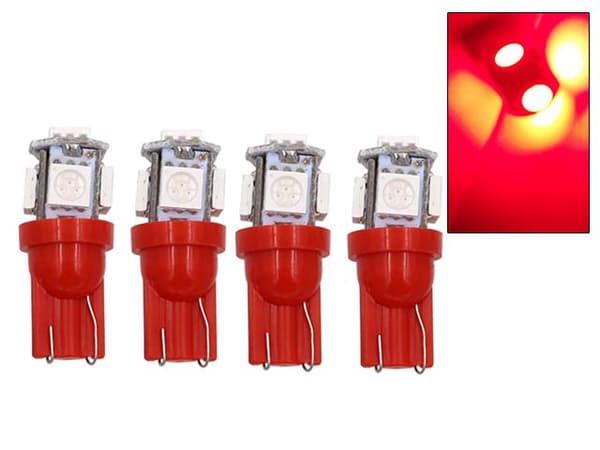 T10 w5w 4-pack Led lampor med 5st 5050SMD chip 12v DC