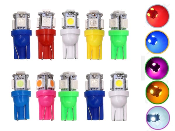 T10 w5w 4-pack Led lampor med 5st 5050SMD chip 12v DC