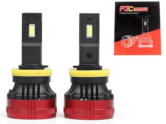 F3C Led kit H8 H9 H11 5000 lumen 55w 6000k helljus 2-pack
