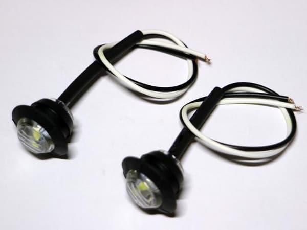 Markeringsljus position vit 6000k ledlampor  2-pack 12v 24v led