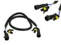 Miniatyrbild 2 av 2: Xenon förlängningskablar 50cm AMP kontakter med gnidskydd 3-pack