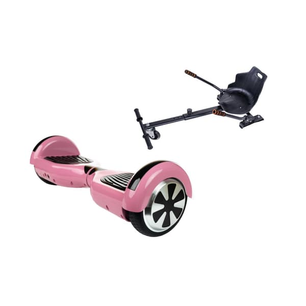 Pakke Hoverboard Go-Kart, Smart Balance Regular Pink, 6.5 tommer, Dual Motors 36V, 700Wat, Bluetooth-hojttalere,  LED-lys, Premium Hoverkart inkluder