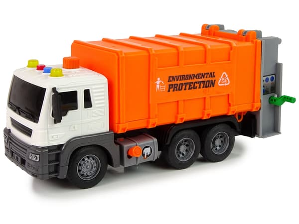 Rubbish Truck Friction Drive Sound Effects Orange 1:16 Segregation