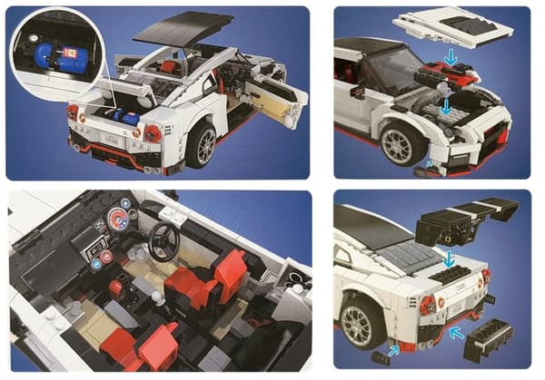 A sports car made of 1,322 elements